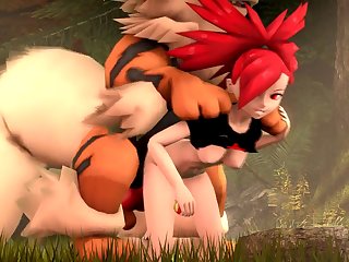 Flannery Attempting To Catch An Arcanine (devilscry)[pokemon] (gfycat.com)