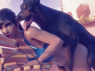 Pharah's Post Workout Exercise With The Fresh Recruit (rekin)[dog Wolf] (gfycat.com)
